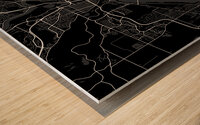 Ottawa Ontario City Map Print Wood print