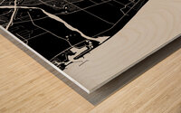 Oxnard California City Map Print Wood print