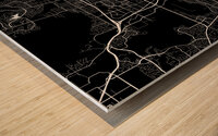 Moreno Valley California City Map Print Wood print
