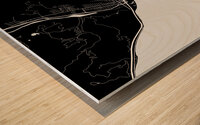 Ventura California City Map Print Wood print