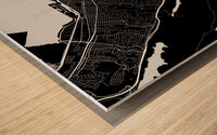 San Mateo California City Map Print Wood print