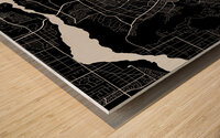 Riverside California City Map Print Wood print