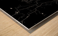 Fairfield California City Map Print Wood print
