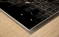 Fontana California City Map Print Wood print