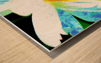 Abstract Textured Daisy Flower Wood print