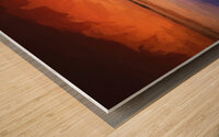 Yellowstone Lake and Geyser Sunset  X101 Wood print