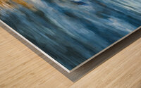 Rock and Blue Gold Water X103 Wood print