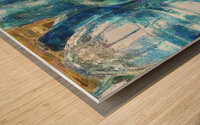 Blue and Green Glassware Prop Glass X101 Wood print