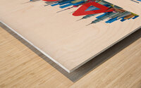 Asia Capitals Wood print