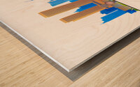 Nagoya Japan City Skyline Print Wood print