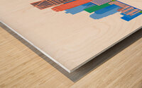 Detroit Michigan City Skyline Print Wood print