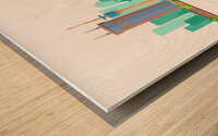 Xian China City Skyline Print Wood print