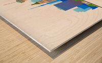 San Antonio Texas City Skyline Print Wood print