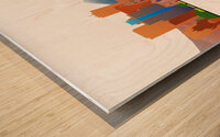 La Paz Bolivia City Skyline Print Wood print