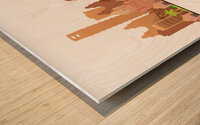 Kolkata India City Skyline Print Wood print
