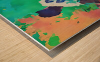 Jackie Robinson Slide Art Remix Wood print