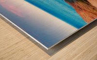 Douceur bleue Wood print