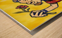 Vintage USC Rose Bowl Cartoon Art Wood print
