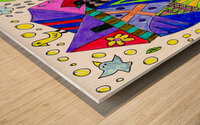 Abstract Doodle Art Fun Wood print