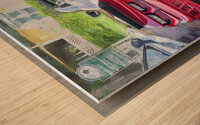2024 Red Mistic Chevrolet Corvette E RAY Convertible X1  4 Wood print