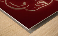 Vintage Alabama Decal Art Remix Wood print
