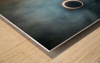 Celestial Circle of Protection – Ring of Fire Eclipse Over Easter Island Wood print