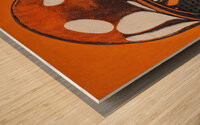 1980s Oregon State Beaver Soldier Cartoon Art Wood print