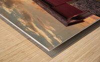 Covered Bridge Sunrise Wood print