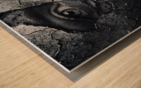 Hauntingly Beautiful Cracked Portrait Wood print