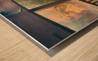 Ford Pedestrian Bridge Long Autumn View Wood print