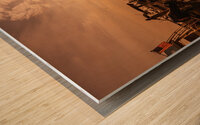 Rehoboth Bay Marina Golden Hour Wood print