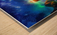 The Fiery Moon Wood print