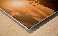 San Diego Surfer Sunrise Spotlight Vertical Wood print