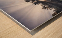 God Rays on an Oregan Cliff Wood print