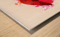 Red Kiss sexy lips Wood print