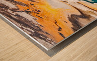 Yellowstone hot spring nature abstract Wood print