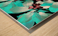 Abstract Coloured Leaves Wood print