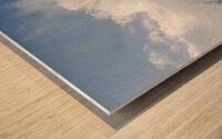 Clouds over mountain range in the European Alps in winter  Wood print