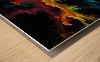 Flowing Spectrums: The Dance of Color and Light Wood print