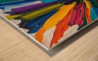 Flowing Spectrums: The Dance of Color and Light Wood print