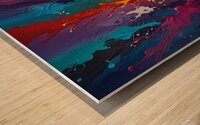 Color Cascade: Abstract Art in Motion Wood print