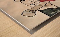 1987 Alabama Mascot Art Wood print