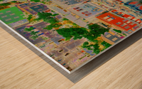 Colorful Greek island Port Wood print