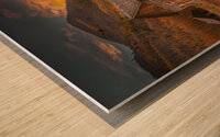 Bathed in Sunset Hues Colorado Cabin Wood print