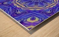Abstract Vibrant Pattern in Blue and Purple Wood print