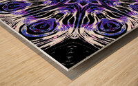 Abstract Symmetrical Purple and White Wood print