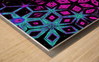 Abstract Vibrant Bold Kaleidoscope Pattern Wood print