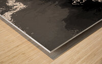 Abstract Monochrome Ocean Wood print