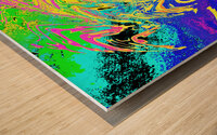 Abstract Swirling Psychedelic Colours Wood print
