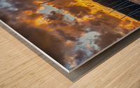 Cayuga Sunset Sails Wood print